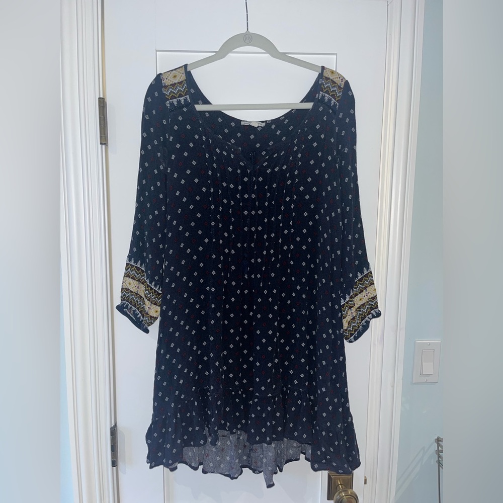 American Eagle navy bohemian dress